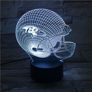 NFL Baltimore Ravens Football Helmet 3D Light